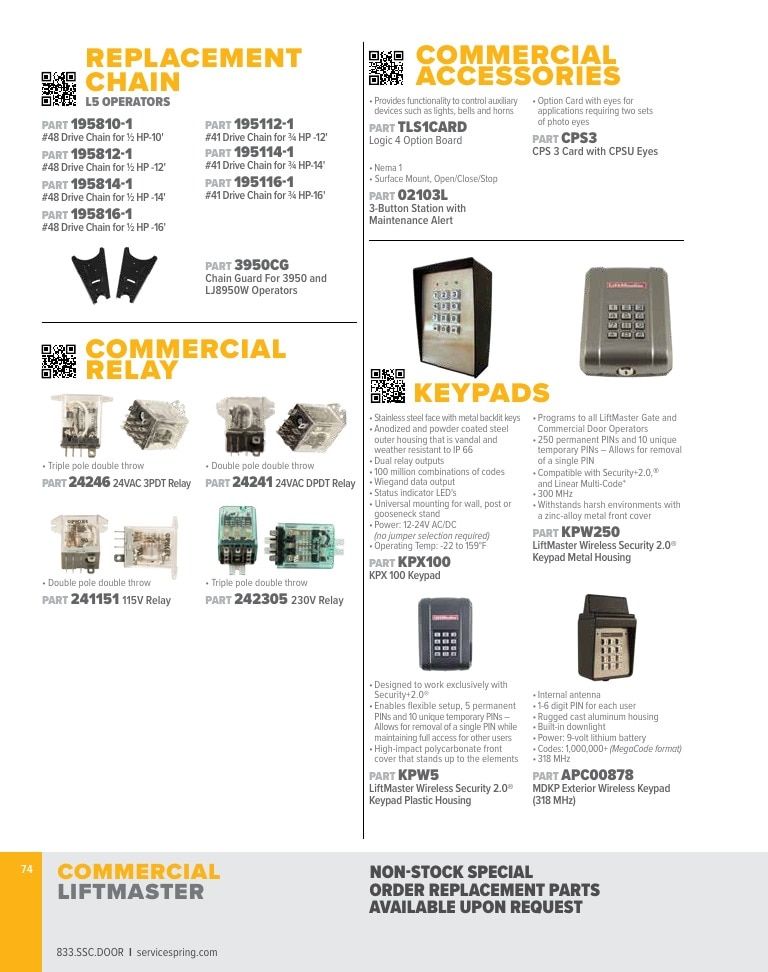 Service Spring Garage Door Products Catalog Weekly Ad January 1 - December 31, 2026