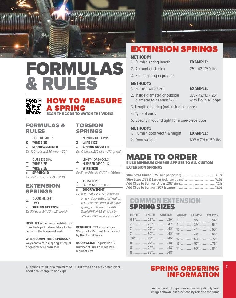 Service Spring Garage Door Products Catalog Weekly Ad January 1 - December 31, 2026