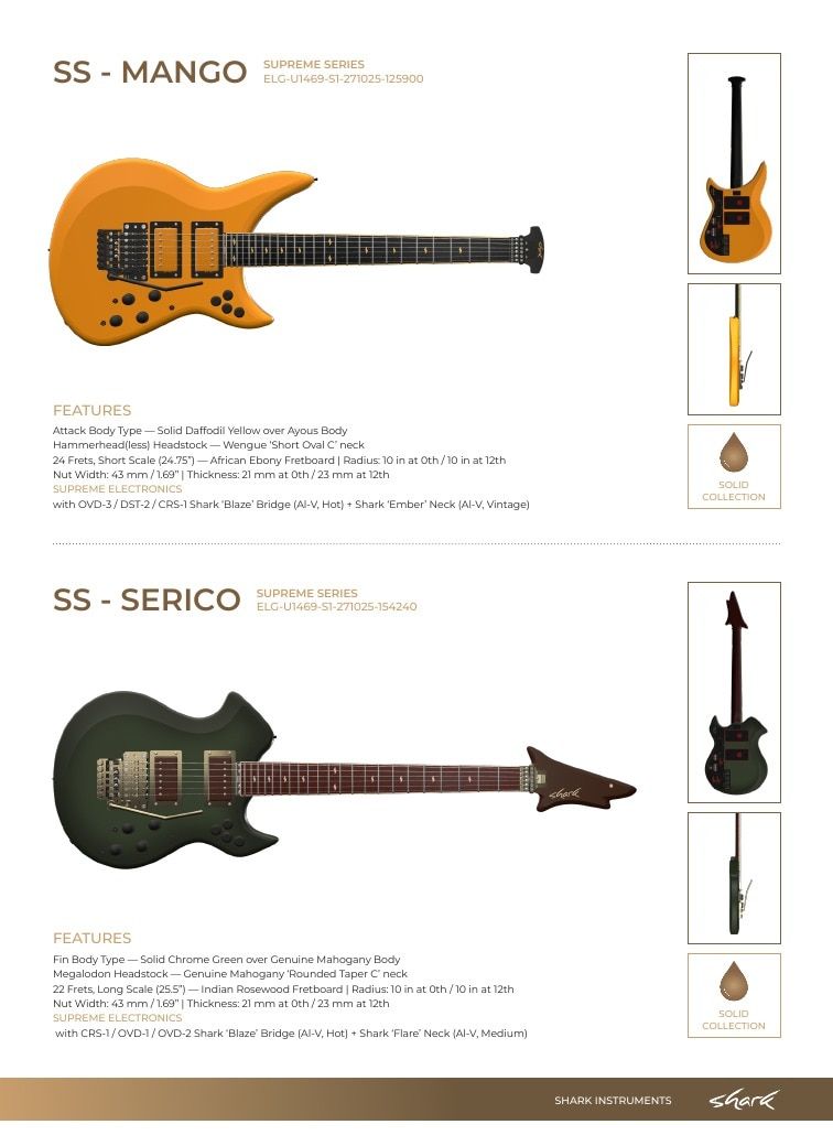 Shark Guitars Guitar Catalog Weekly Ad January 1 - December 31, 2026