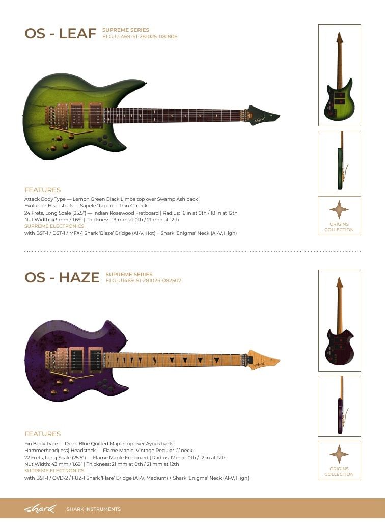 Shark Guitars Guitar Catalog Weekly Ad January 1 - December 31, 2026