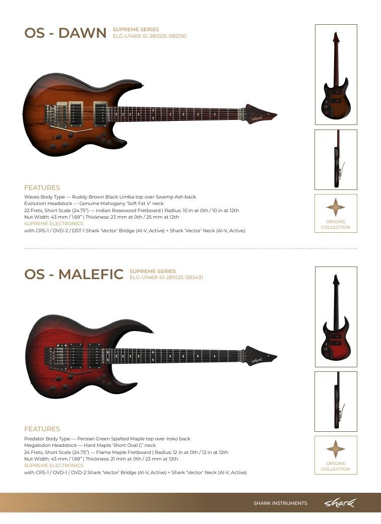 Shark Guitars Guitar Catalog Weekly Ad January 1 - December 31, 2026
