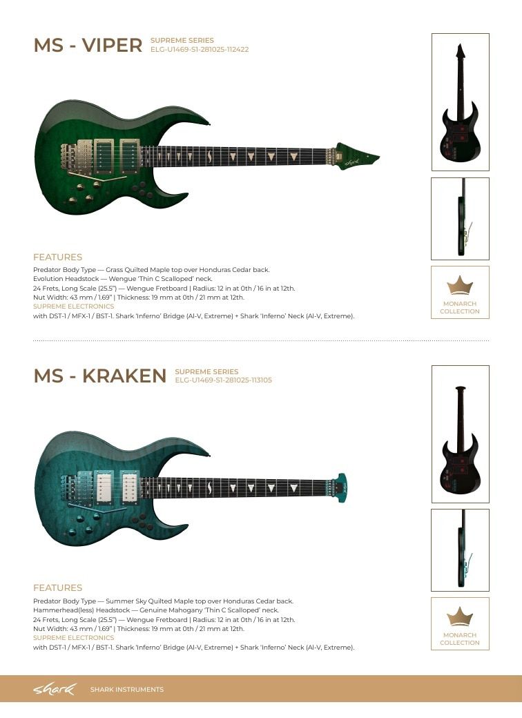Shark Guitars Guitar Catalog Weekly Ad January 1 - December 31, 2026