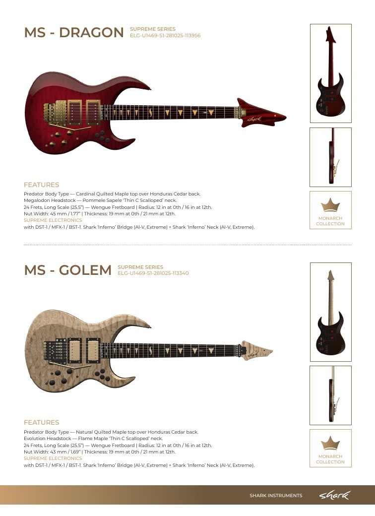 Shark Guitars Guitar Catalog Weekly Ad January 1 - December 31, 2026