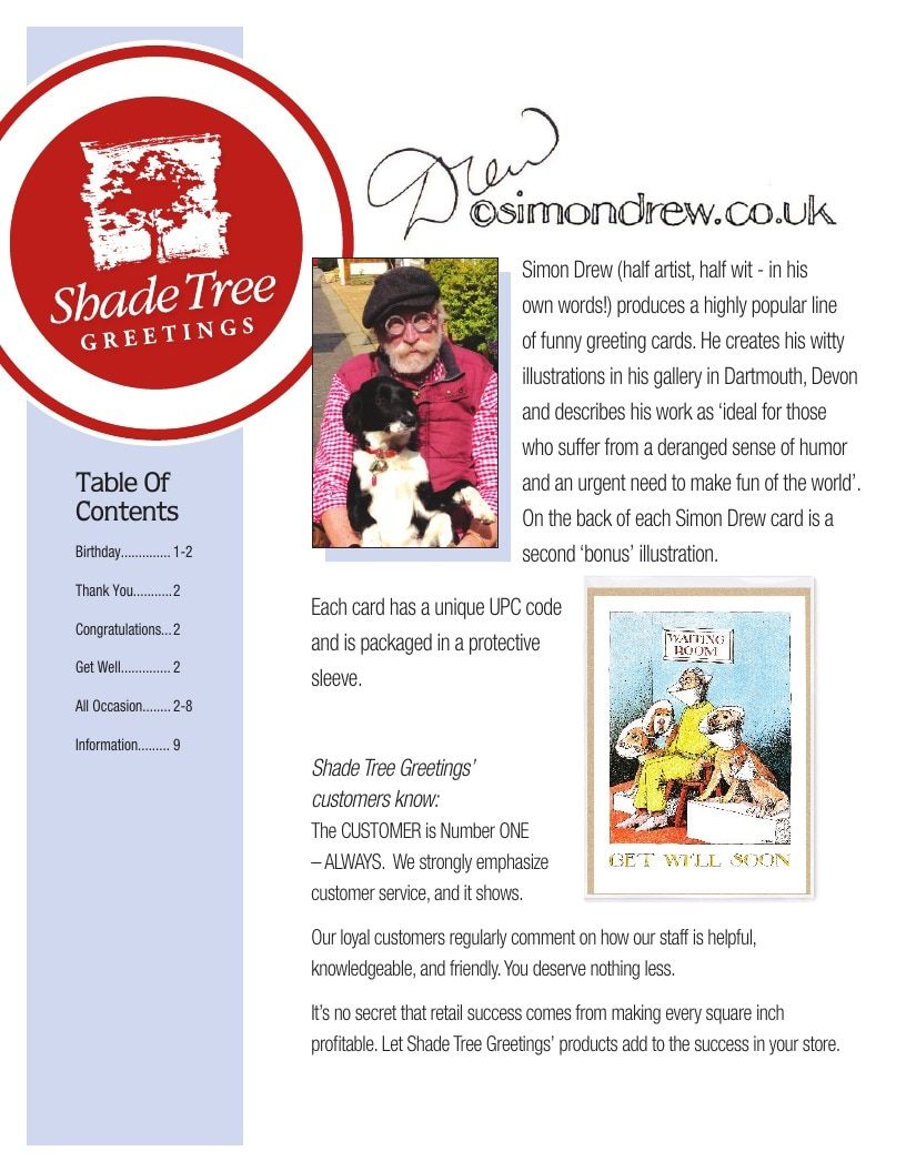 Simon Drew Greeting Cards Catalog Weekly Ad January 1 - December 31, 2026