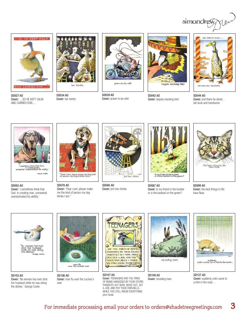 Simon Drew Greeting Cards Catalog Weekly Ad January 1 - December 31, 2026