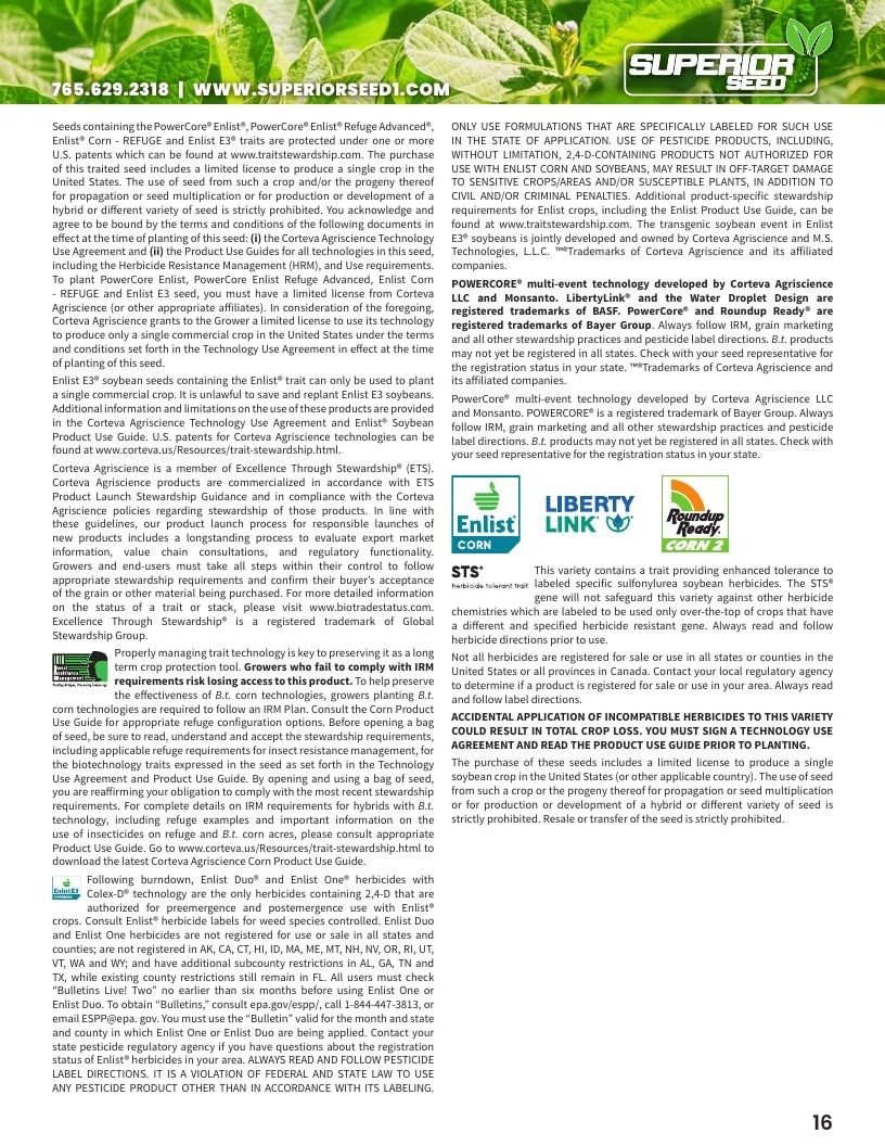 Superior Seed Seed Product Guide Weekly Ad January 1 - December 31, 2026