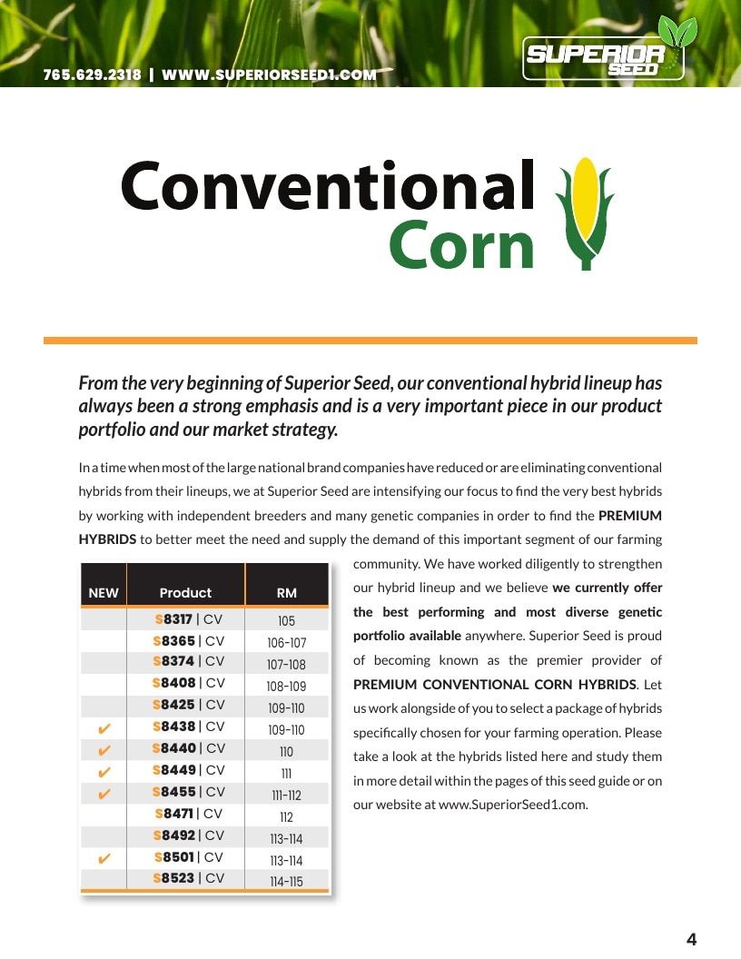 Superior Seed Seed Product Guide Weekly Ad January 1 - December 31, 2026