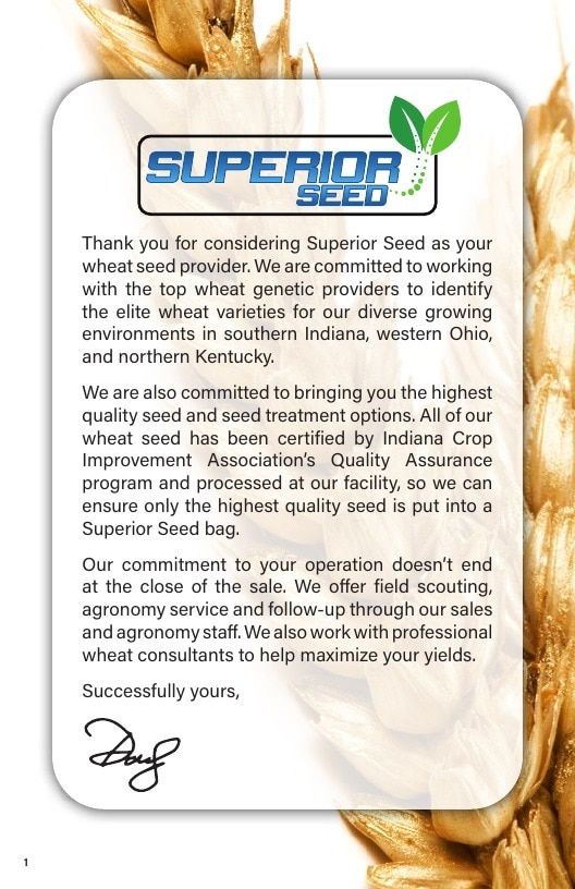 Superior Seed Wheat Seed Guide Weekly Ad January 1 - December 31, 2026