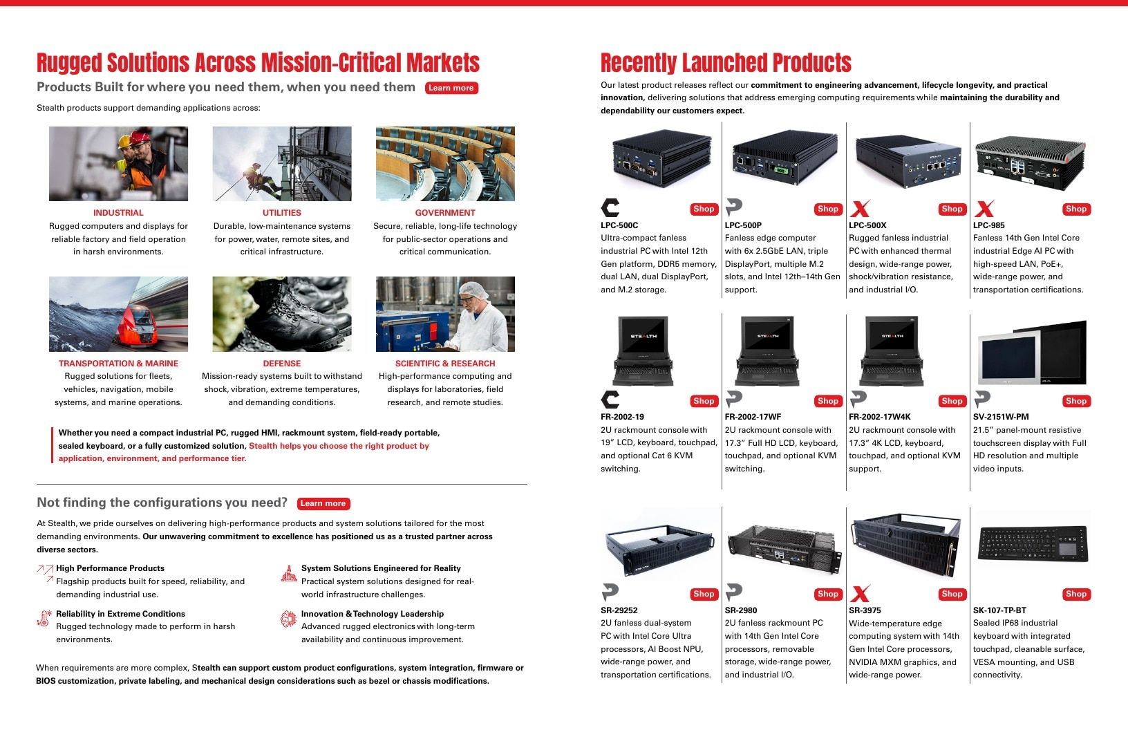 Stealth Industrial Computer Catalog Weekly Ad January 1 - December 31, 2026