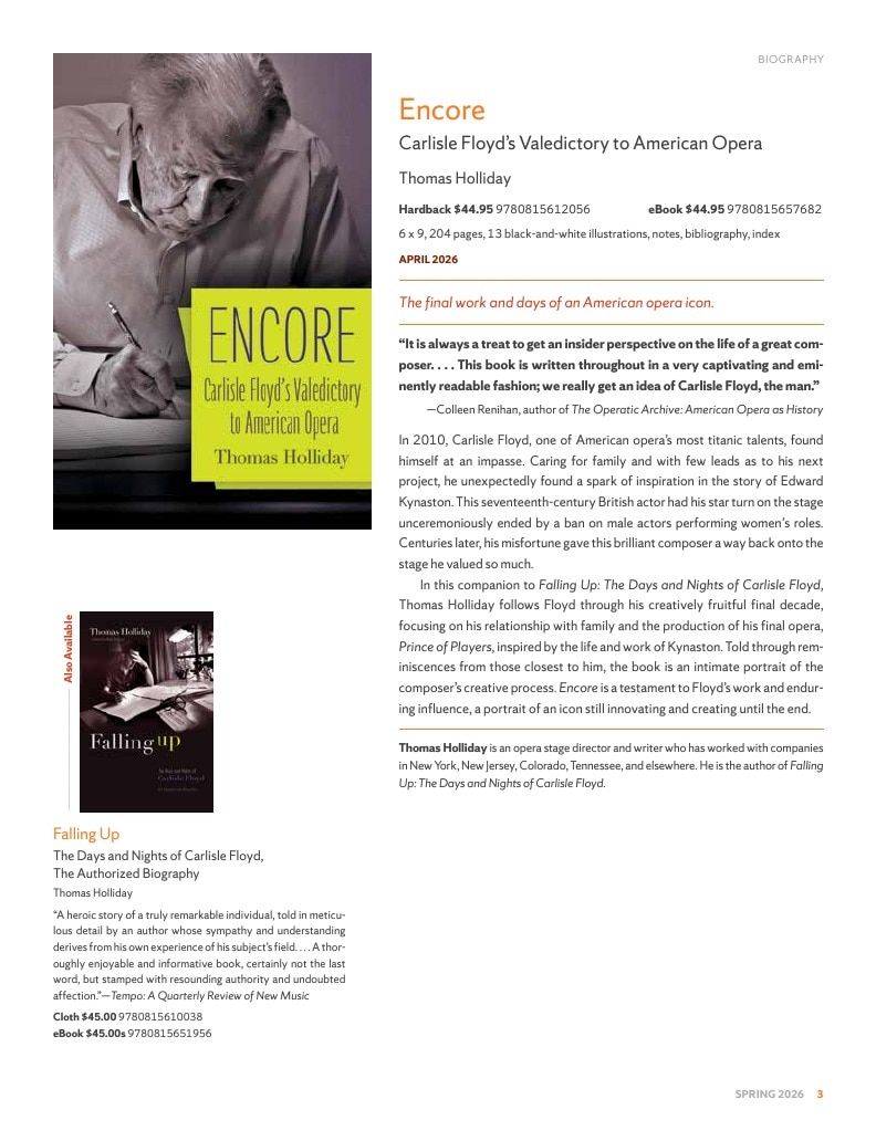 Syracuse University Press Spring Book Catalog Weekly Ad January 1 - December 31, 2026