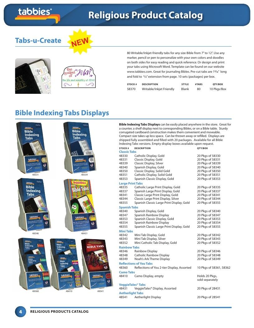 Tabbies Religious Products Catalog Weekly Ad January 1 - December 31, 2026