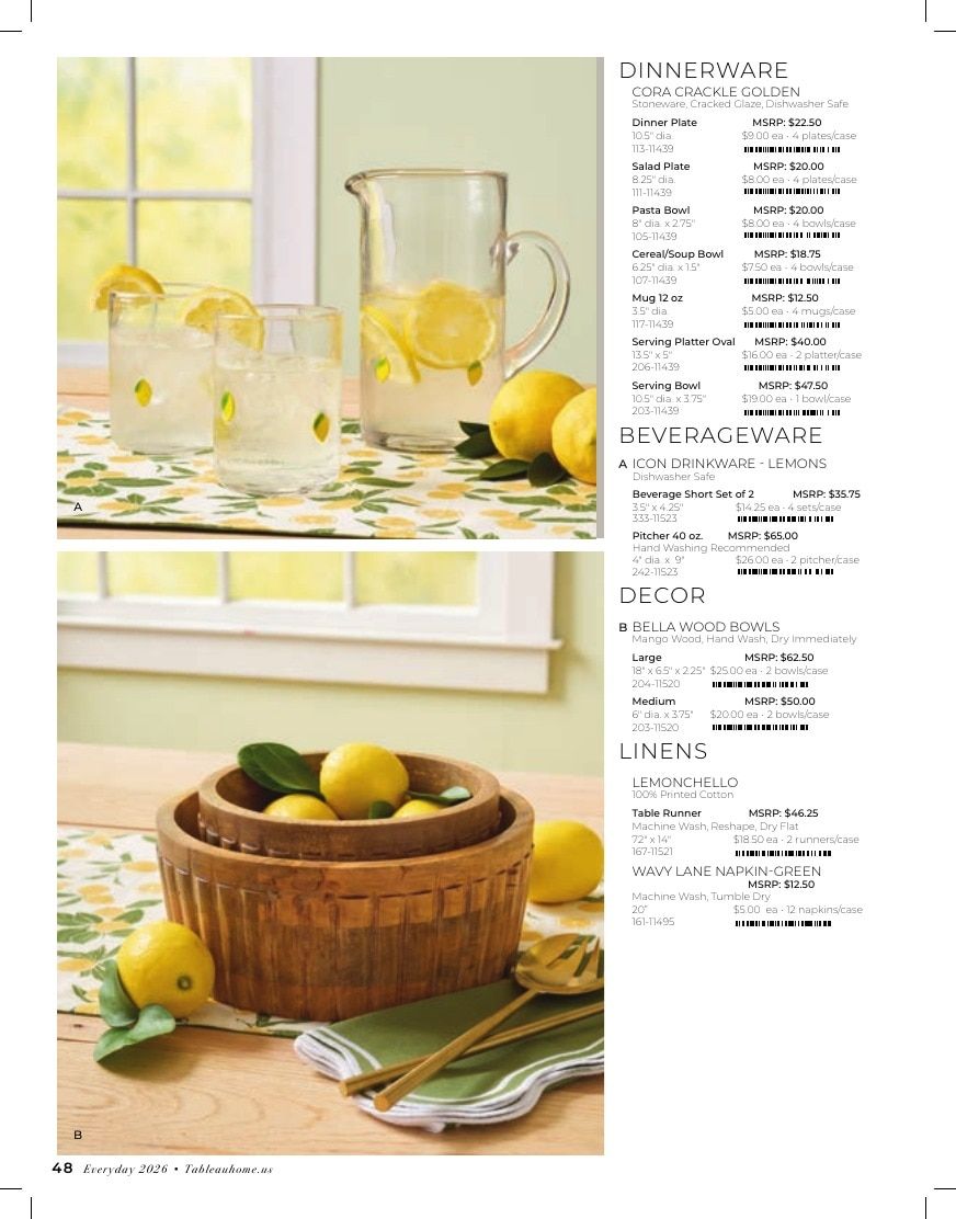 Tableau Everyday Home Catalog Weekly Ad January 1 - December 31, 2026