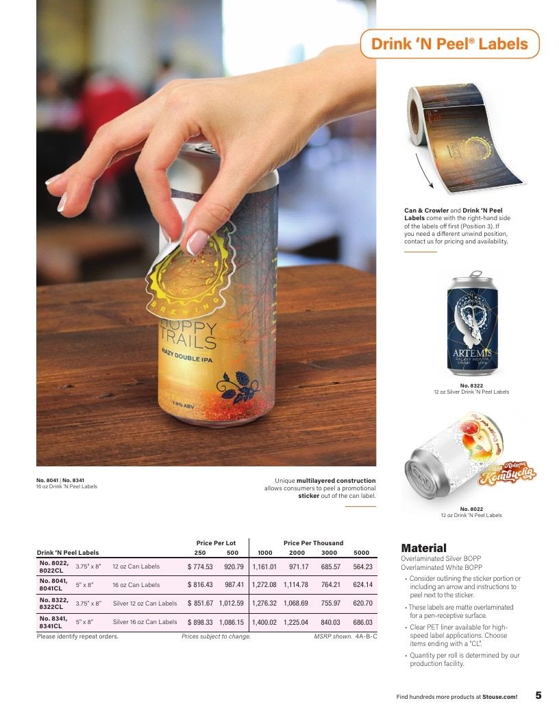 Stouse Adult Beverage Products Catalog Weekly Ad January 1 - December 31, 2026