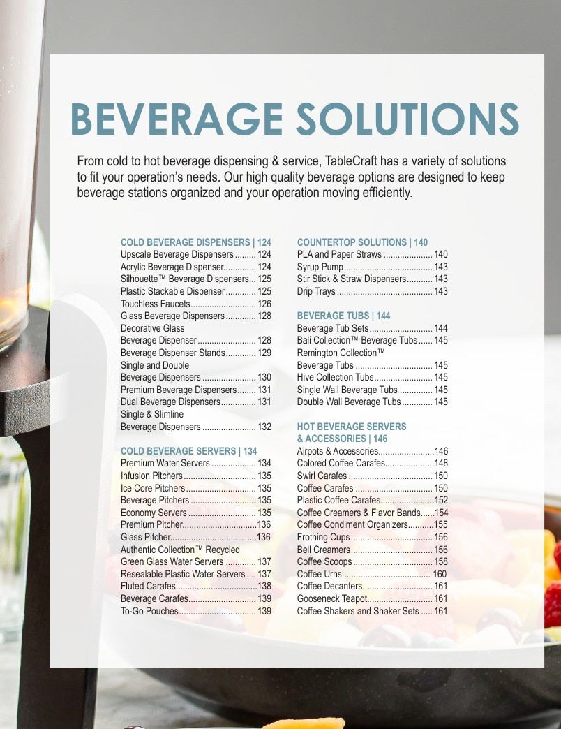 TableCraft Foodservice Products Catalog Weekly Ad January 1 - December 31, 2026