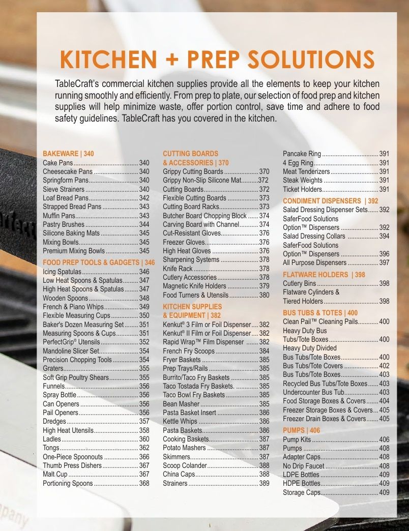 TableCraft Foodservice Products Catalog Weekly Ad January 1 - December 31, 2026