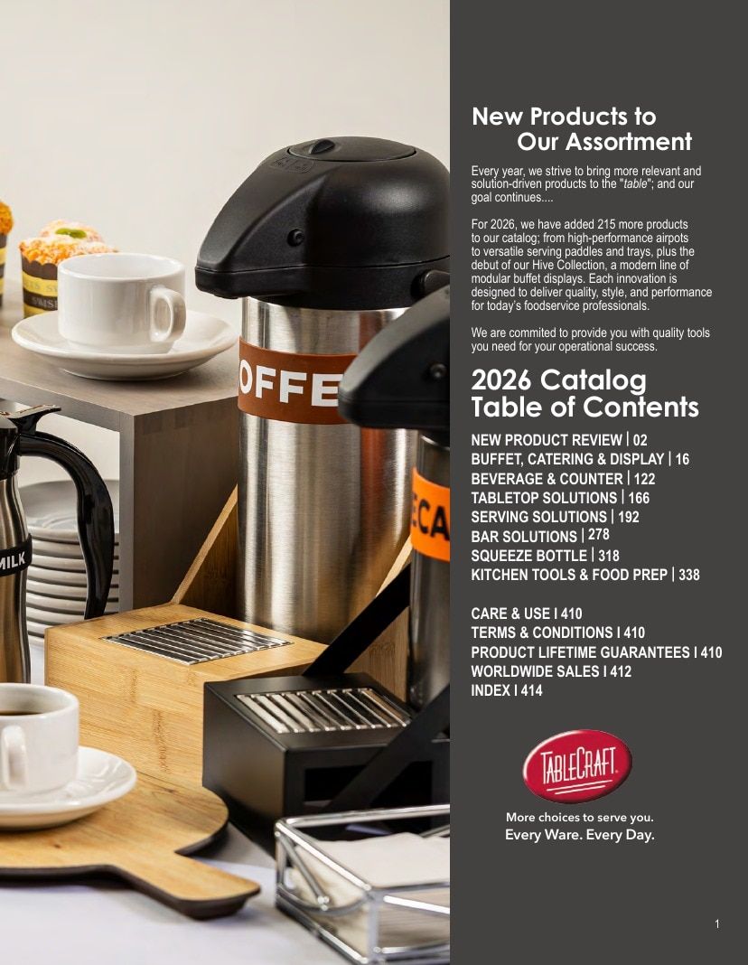 TableCraft Foodservice Products Catalog Weekly Ad January 1 - December 31, 2026