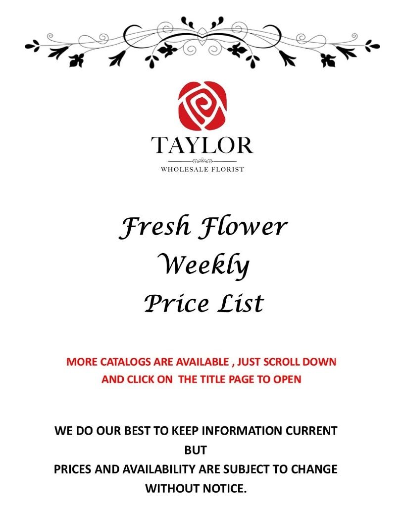Taylor Wholesale Florist Fall Floral Catalog Weekly Ad January 1 - December 31, 2026