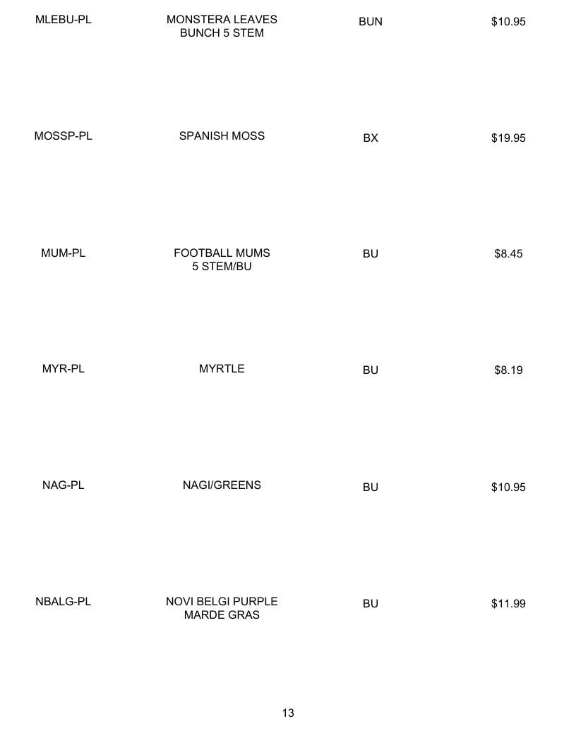 Taylor Wholesale Florist Fall Floral Catalog Weekly Ad January 1 - December 31, 2026