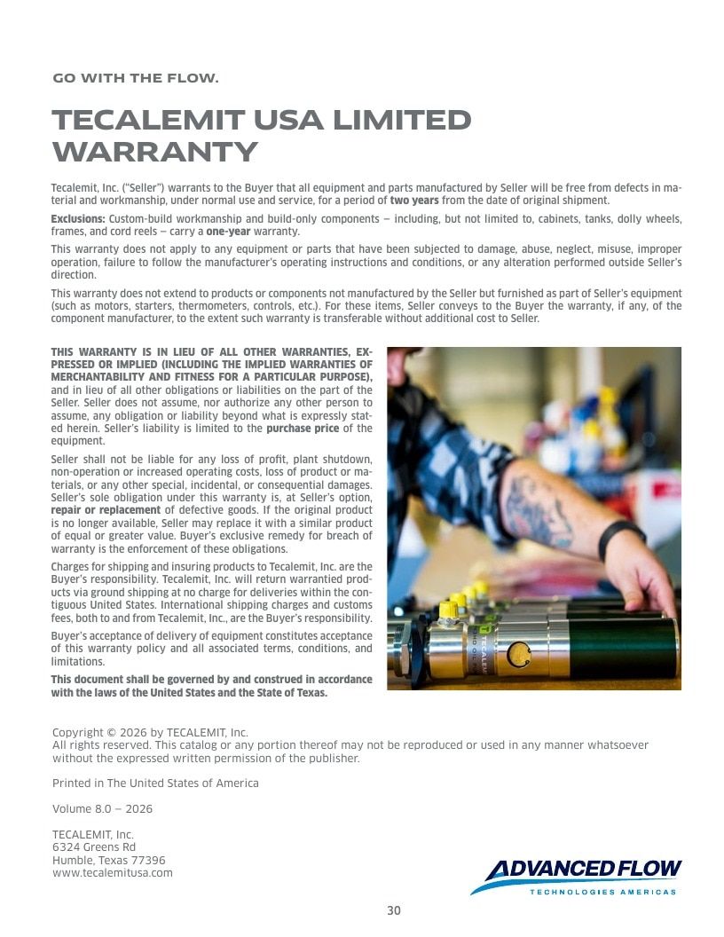 TECALEMIT USA Fluid Handling Catalog Weekly Ad January 1 - December 31, 2026