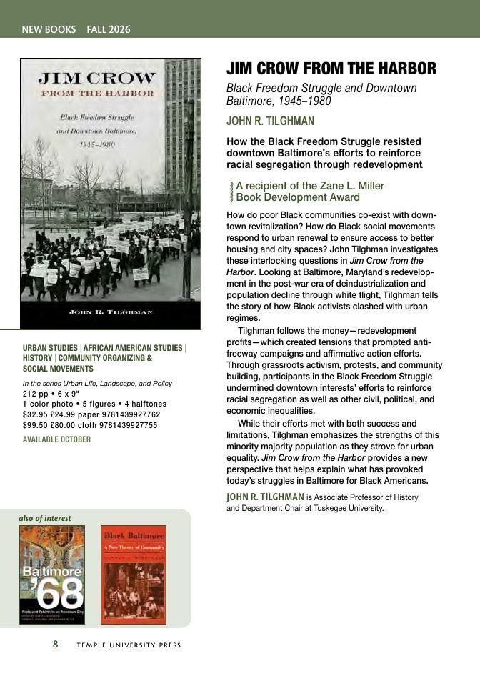 Temple University Press Fall Books Catalog Weekly Ad January 1 - December 31, 2026