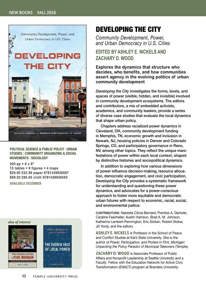 Temple University Press Fall Books Catalog Weekly Ad January 1 - December 31, 2026
