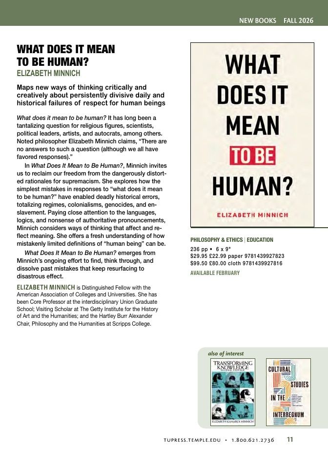 Temple University Press Fall Books Catalog Weekly Ad January 1 - December 31, 2026