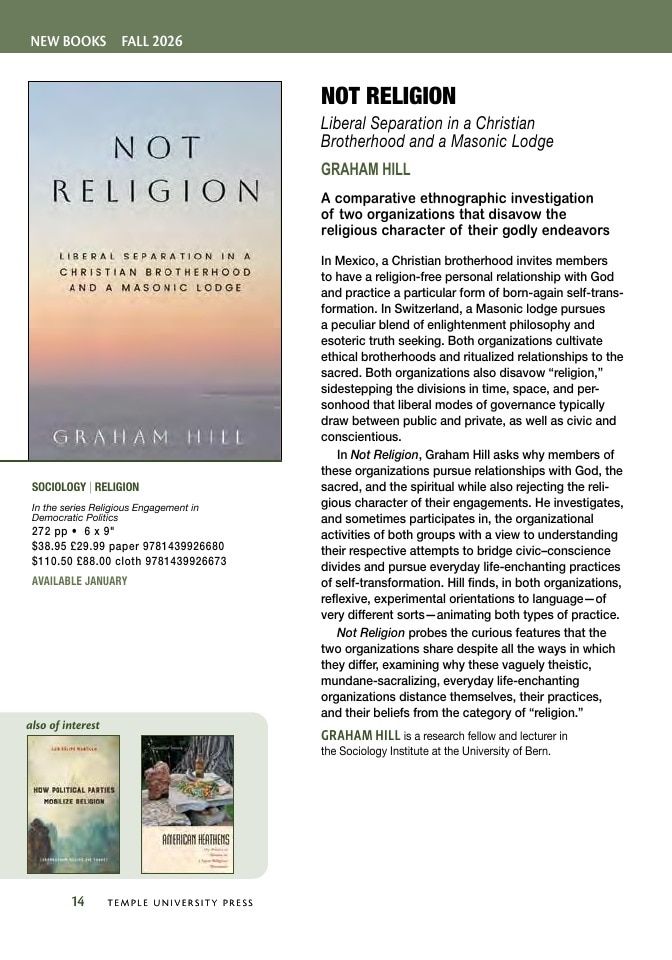Temple University Press Fall Books Catalog Weekly Ad January 1 - December 31, 2026