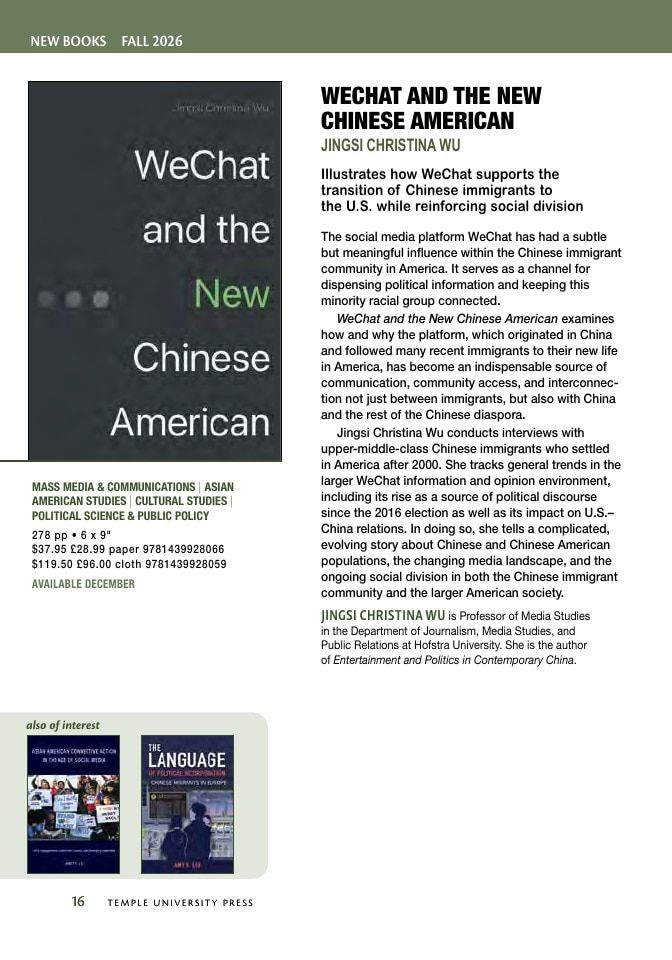 Temple University Press Fall Books Catalog Weekly Ad January 1 - December 31, 2026