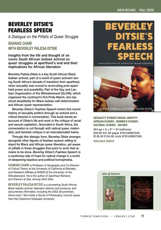 Temple University Press Fall Books Catalog Weekly Ad January 1 - December 31, 2026