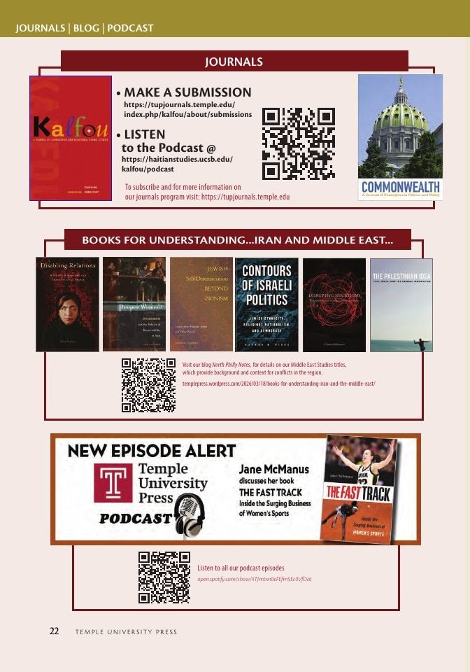 Temple University Press Fall Books Catalog Weekly Ad January 1 - December 31, 2026