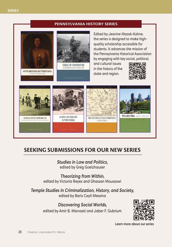 Temple University Press Fall Books Catalog Weekly Ad January 1 - December 31, 2026