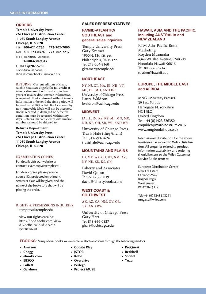 Temple University Press Fall Books Catalog Weekly Ad January 1 - December 31, 2026
