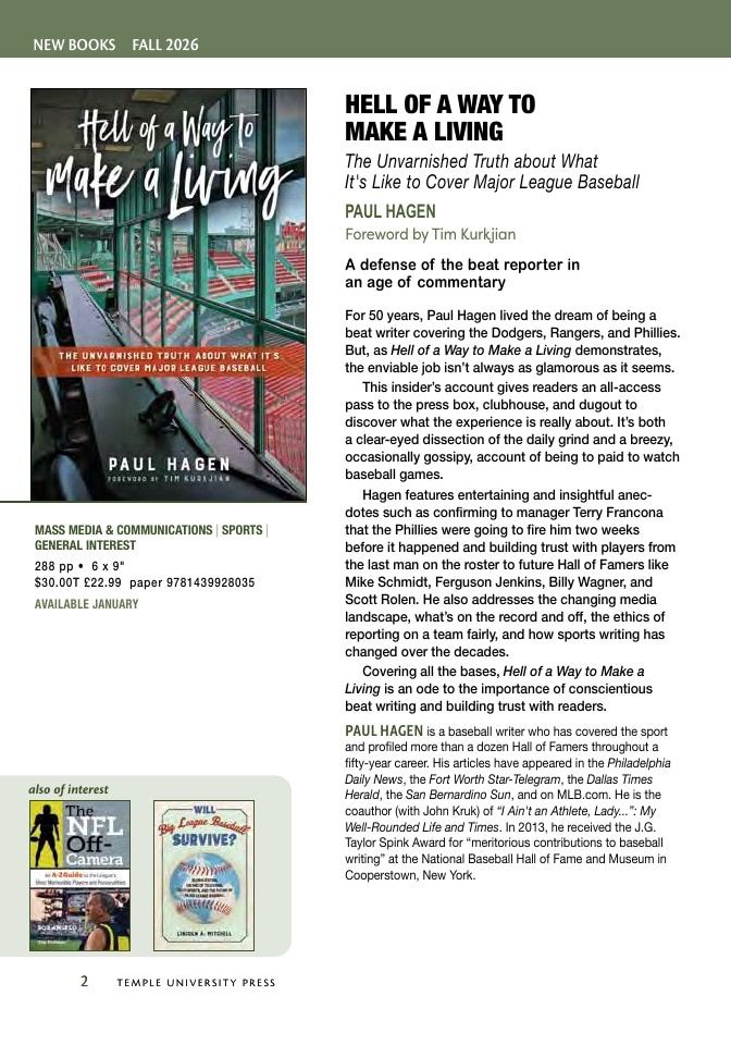 Temple University Press Fall Books Catalog Weekly Ad January 1 - December 31, 2026