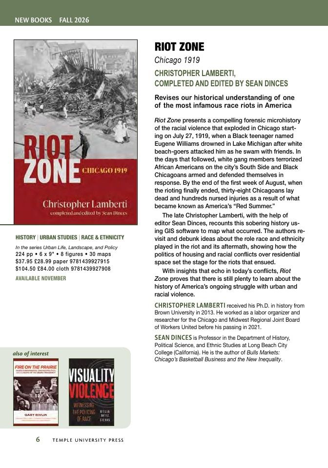 Temple University Press Fall Books Catalog Weekly Ad January 1 - December 31, 2026