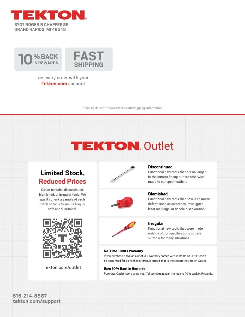 Tekton Tools Catalog Weekly Ad January 1 - December 31, 2026