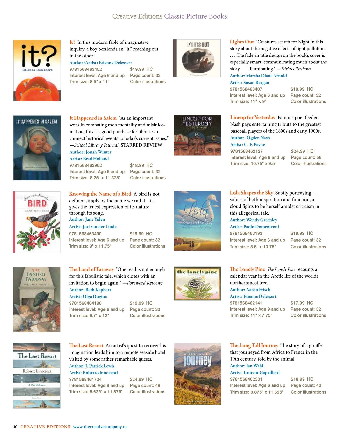 The Creative Company Fall and Winter Children's Books Catalog Weekly Ad January 1 - December 31, 2026