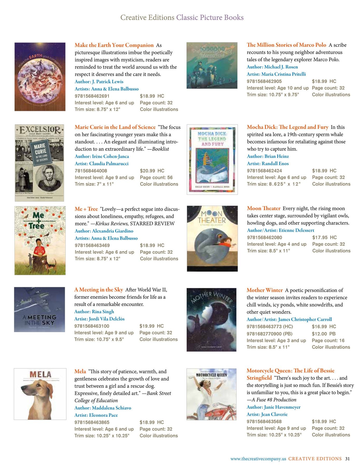 The Creative Company Fall and Winter Children's Books Catalog Weekly Ad January 1 - December 31, 2026