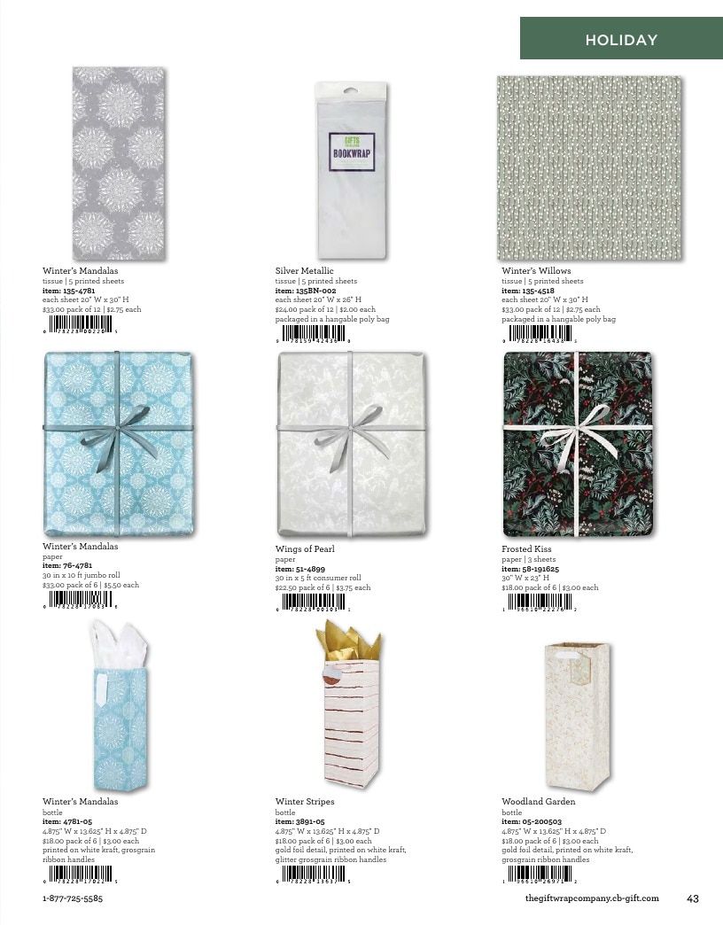 The Gift Wrap Company Fall Gift Wrap Catalog Weekly Ad January 1 - December 31, 2026