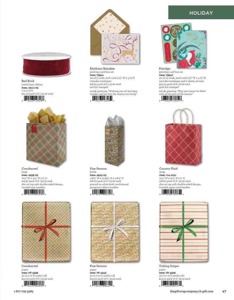 The Gift Wrap Company Fall Gift Wrap Catalog Weekly Ad January 1 - December 31, 2026