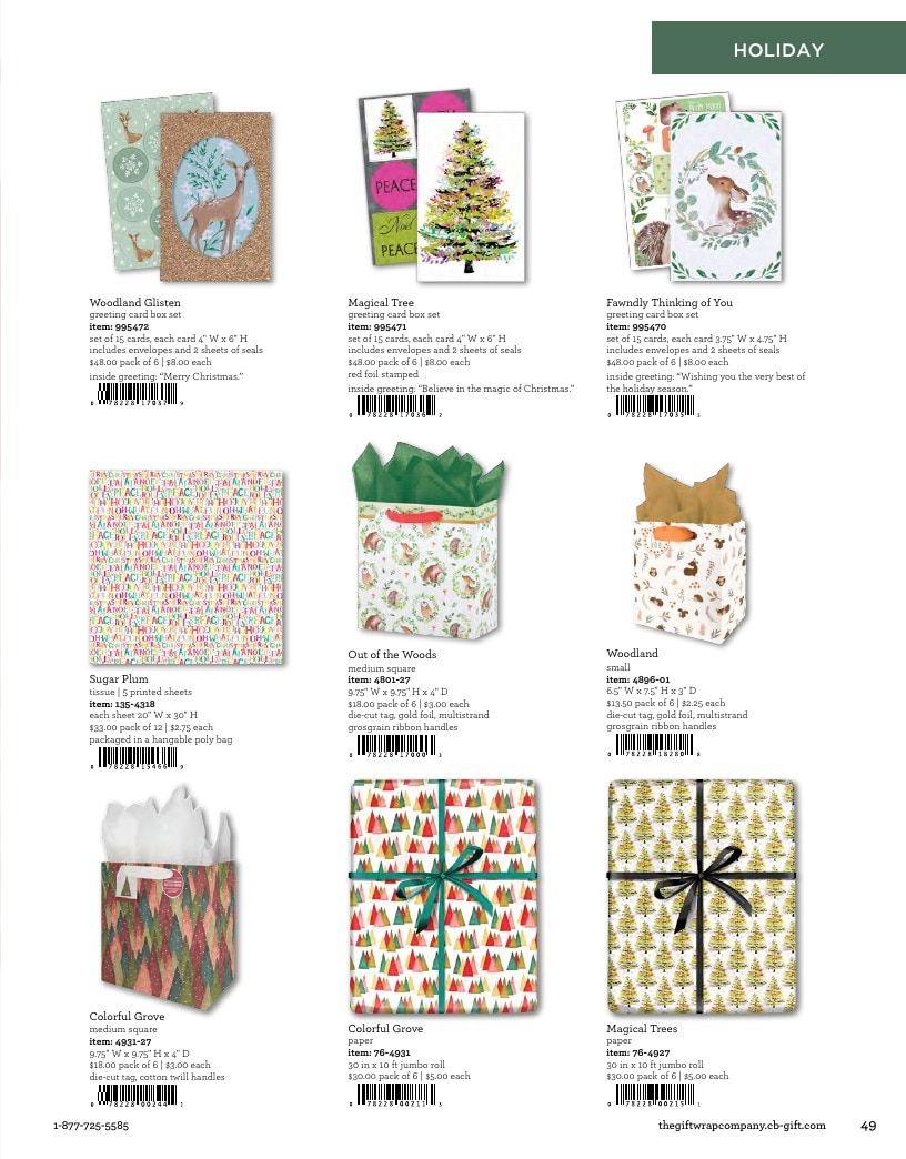 The Gift Wrap Company Fall Gift Wrap Catalog Weekly Ad January 1 - December 31, 2026
