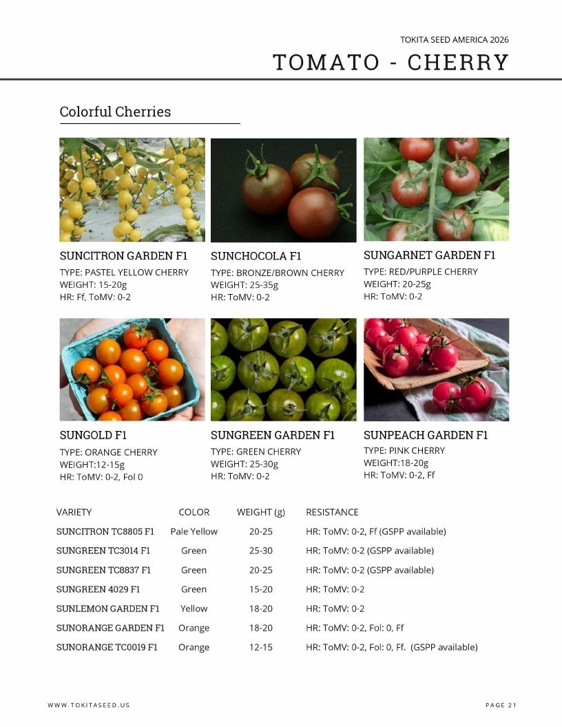 Tokita Seed America Seed Catalog Weekly Ad January 1 - December 31, 2026