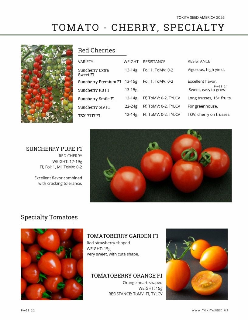 Tokita Seed America Seed Catalog Weekly Ad January 1 - December 31, 2026