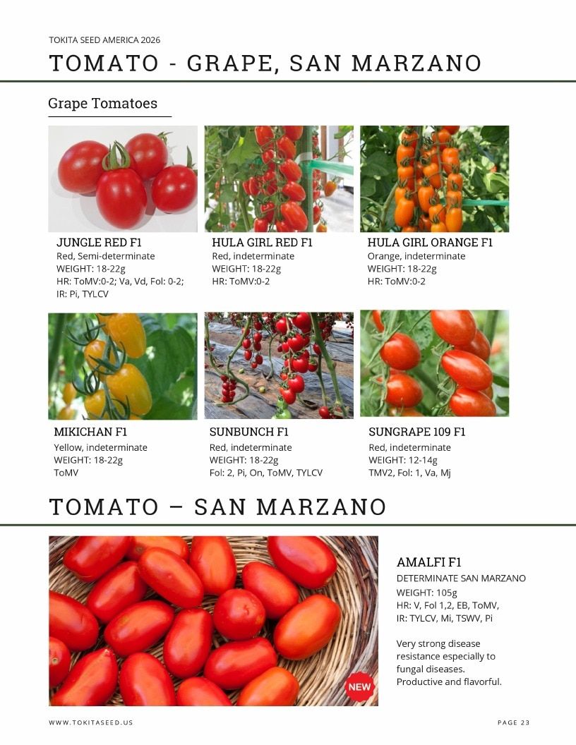 Tokita Seed America Seed Catalog Weekly Ad January 1 - December 31, 2026
