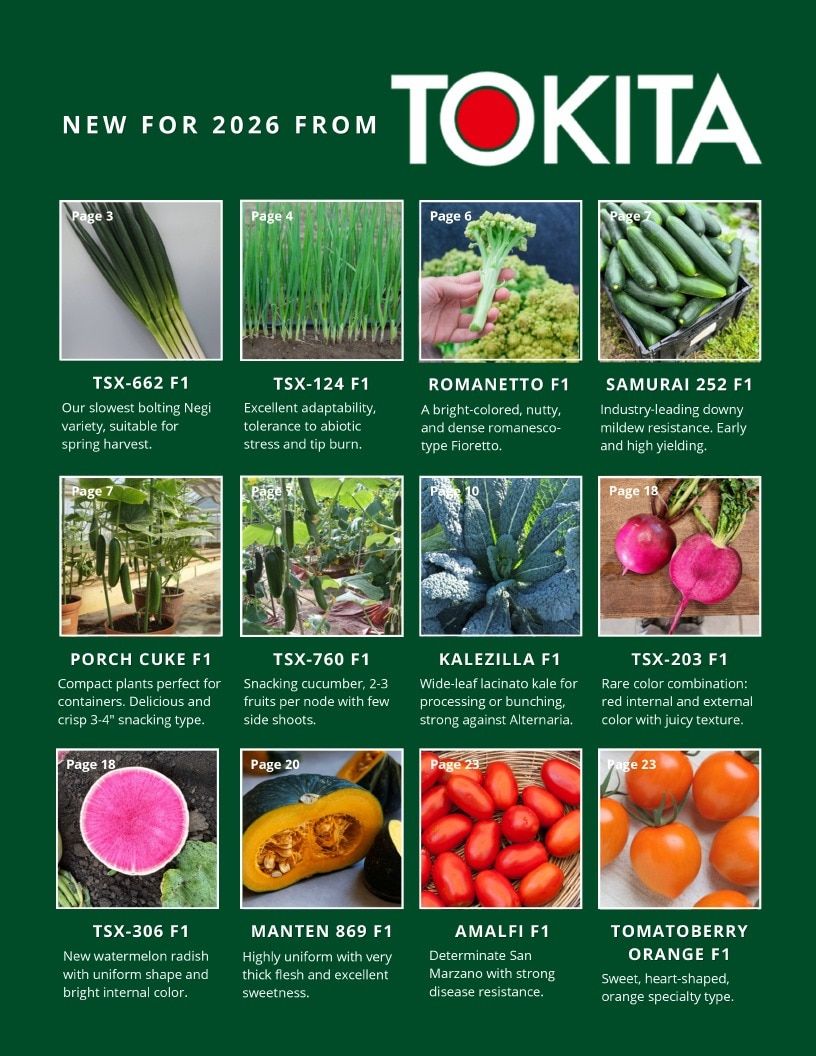 Tokita Seed America Seed Catalog Weekly Ad January 1 - December 31, 2026