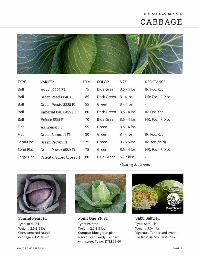 Tokita Seed America Seed Catalog Weekly Ad January 1 - December 31, 2026