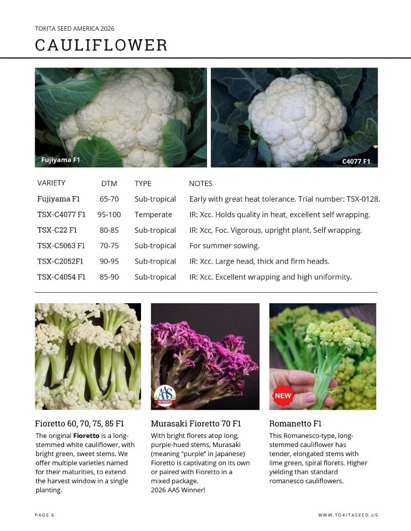 Tokita Seed America Seed Catalog Weekly Ad January 1 - December 31, 2026