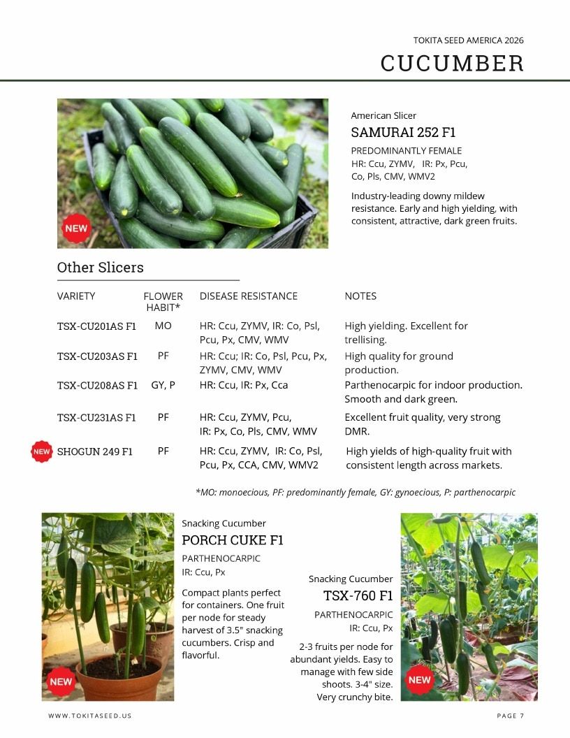 Tokita Seed America Seed Catalog Weekly Ad January 1 - December 31, 2026