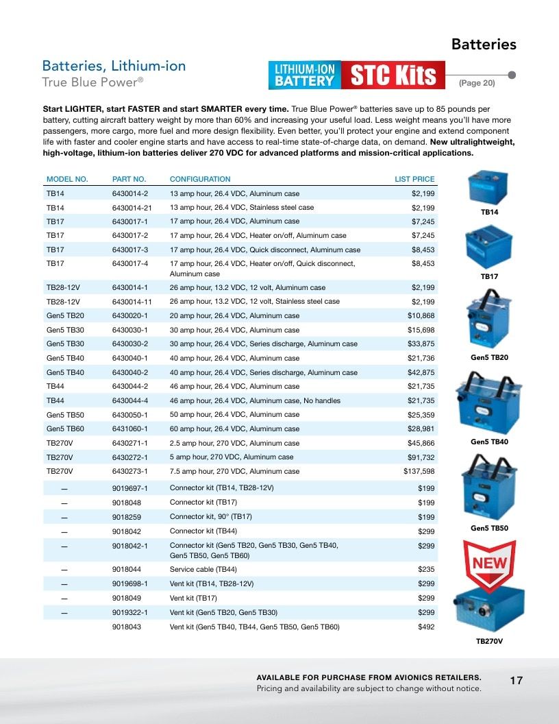 True Blue Power Aviation Power Products Catalog Weekly Ad January 1 - December 31, 2026