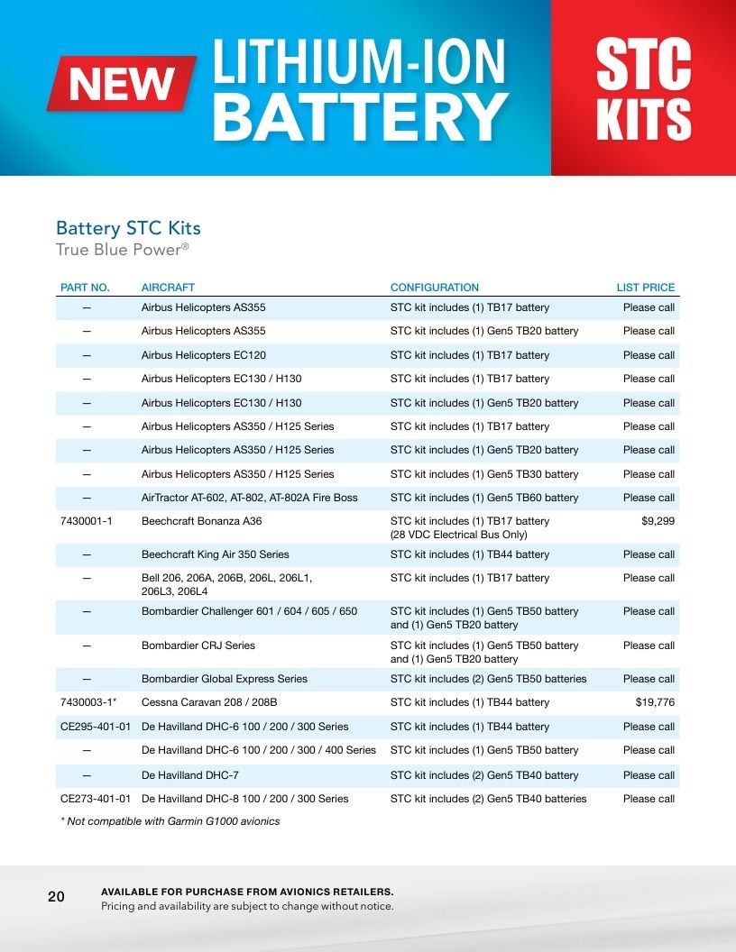 True Blue Power Aviation Power Products Catalog Weekly Ad January 1 - December 31, 2026