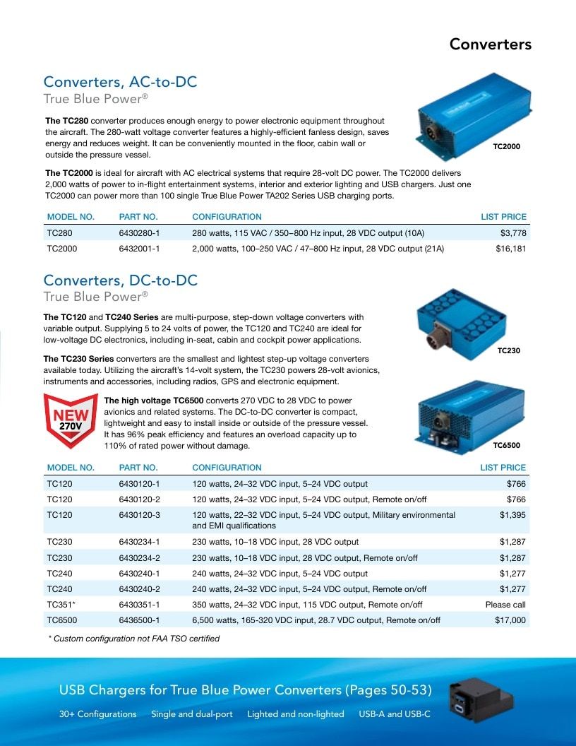 True Blue Power Aviation Power Products Catalog Weekly Ad January 1 - December 31, 2026